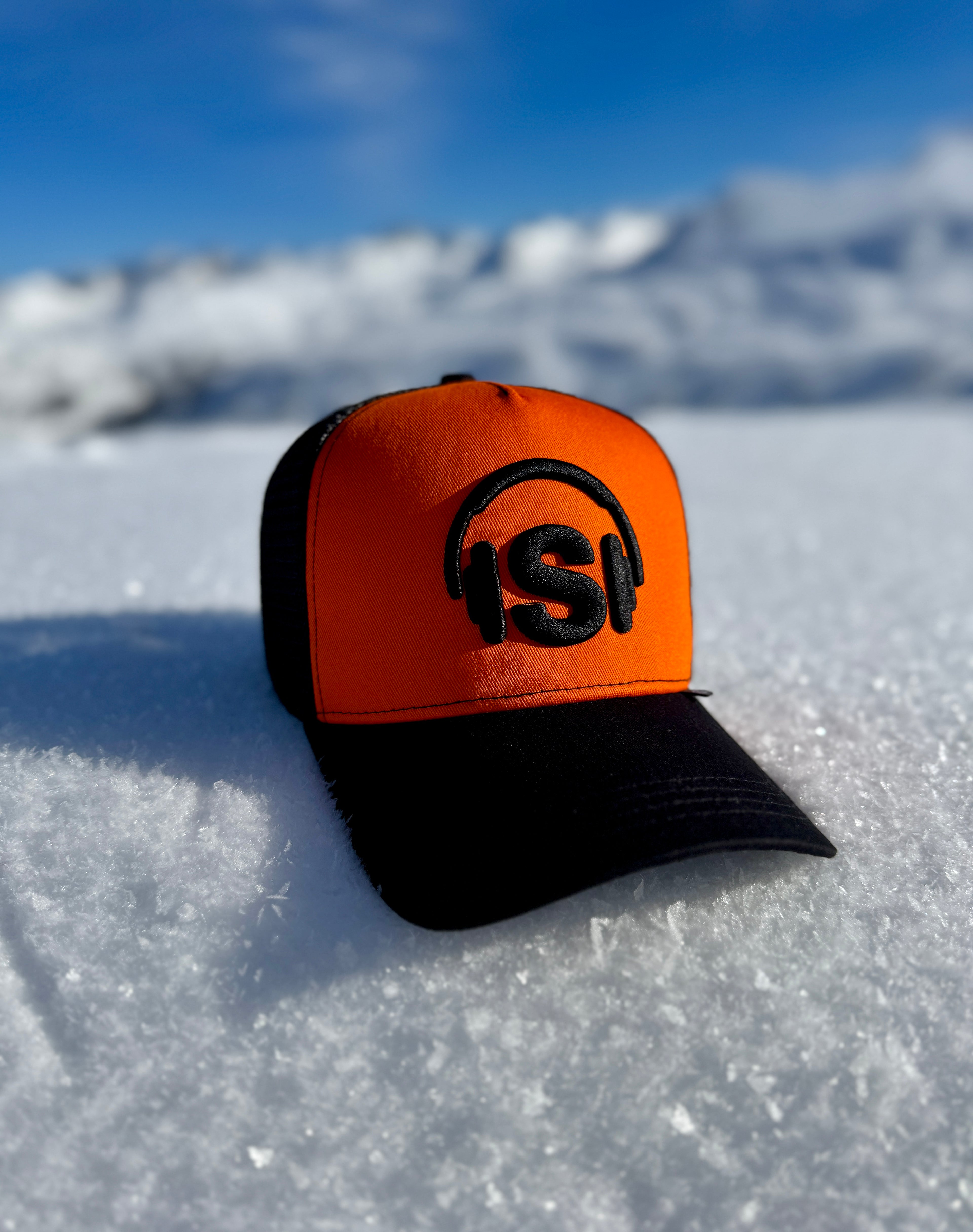 Orange Black Stereo Cap