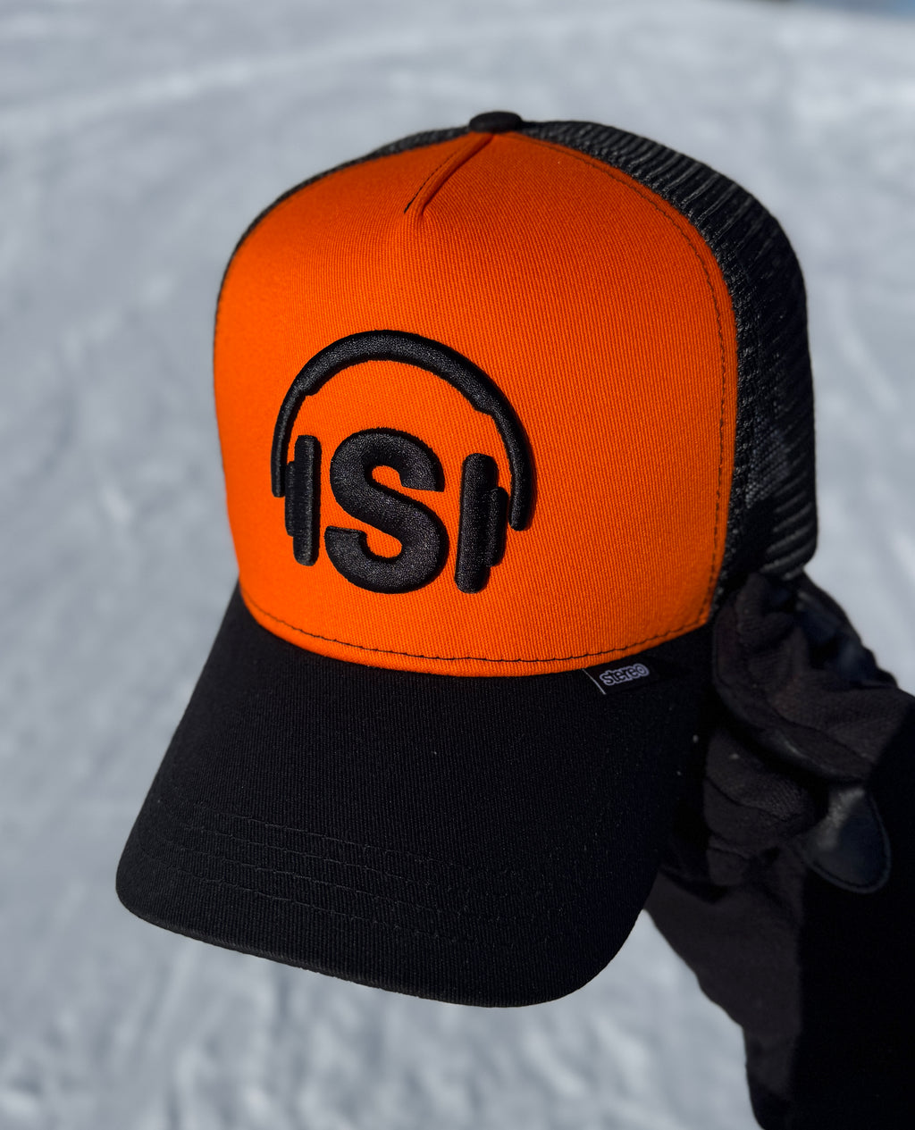 Orange Black Stereo Cap