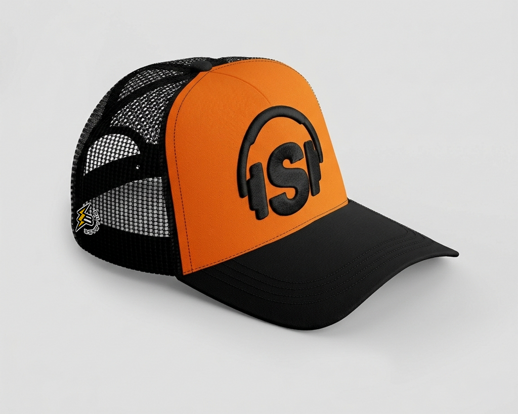 Orange Black Stereo Cap
